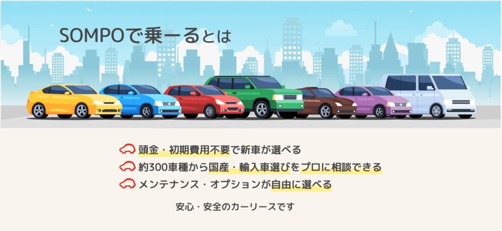 SOMPOで乗ーる公式：サービス説明画像